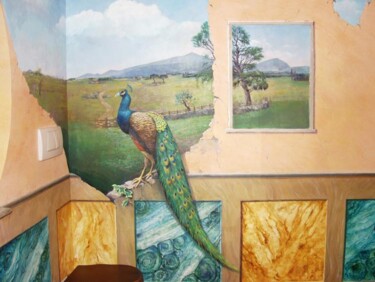 Painting titled "" Decorazione " di…" by Lorenzo  Antognetti Artista, Original Artwork