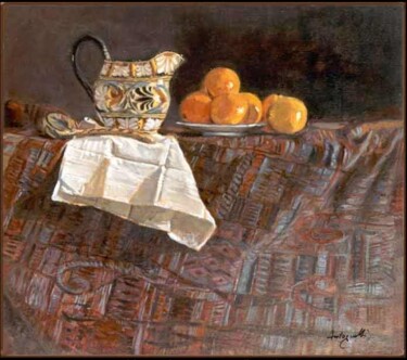 Pittura intitolato "Composizione con br…" da Lorenzo  Antognetti Artista, Opera d'arte originale, Olio
