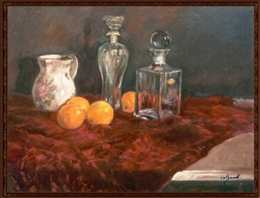 Pittura intitolato "Composizione con br…" da Lorenzo  Antognetti Artista, Opera d'arte originale
