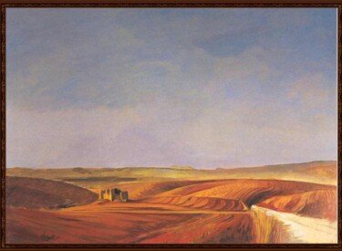 Pittura intitolato "Paesaggio - Tarquin…" da Lorenzo  Antognetti Artista, Opera d'arte originale
