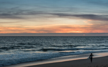 Photographie intitulée "Sunset surf" par Antoine Barthelemy, Œuvre d'art originale, Photographie numérique