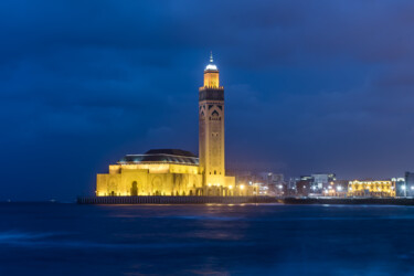 Photography titled "MOSQUE HASSAN II -…" by Antoine Barthelemy, Original Artwork, Digital Photography