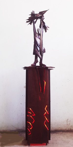 Sculptuur getiteld ""FAJER  AL-JOUROUD"…" door Antoine Berbari, Origineel Kunstwerk, Roestvrij Staal