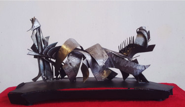 Скульптура под названием "" MARINE "" - Antoine Berbari, Подлинное произведение искусства, Нержавеющая сталь