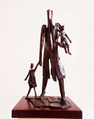 Escultura intitulada "" MA FAMILLE "" por Antoine Berbari, Obras de arte originais, Metais
