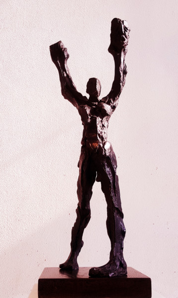 Скульптура под названием "" LE MASQUE "" - Antoine Berbari, Подлинное произведение искусства, Бронза