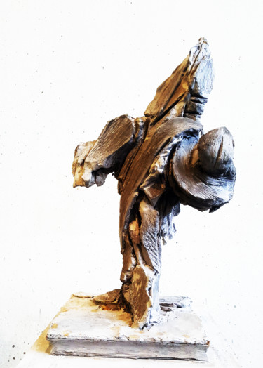 Sculptuur getiteld "" POISSON ACROBAT "" door Antoine Berbari, Origineel Kunstwerk, Gips