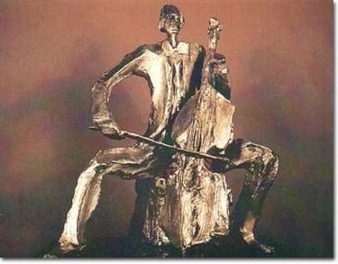 Sculpture titled "Cellist" by Antoine Berbari, Original Artwork