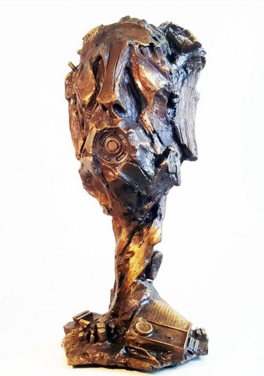 Sculpture intitulée ""LA RADIO"" par Antoine Berbari, Œuvre d'art originale, Bronze
