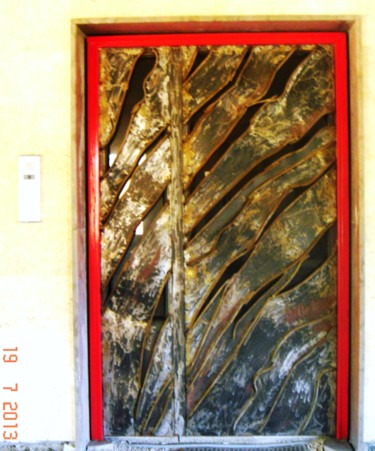 Sculptuur getiteld "" Méandres " Porte…" door Antoine Berbari, Origineel Kunstwerk, Metalen