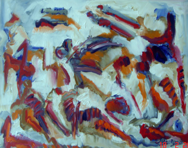 Peinture intitulée "2014 - Musique Tzig…" par Antoine Berbari, Œuvre d'art originale, Huile