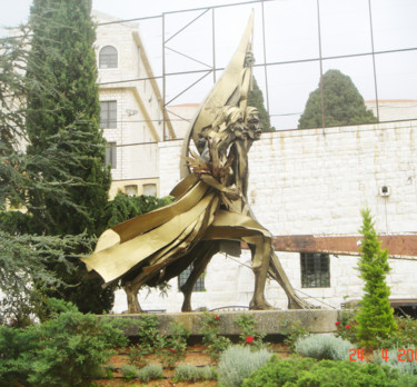 "" L'ATTACHEMENT A L…" başlıklı Heykel Antoine Berbari tarafından, Orijinal sanat, Metaller