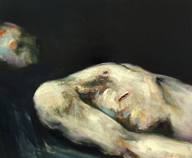Peinture intitulée "Christ mort d'après…" par Antoine Correia, Œuvre d'art originale, Huile