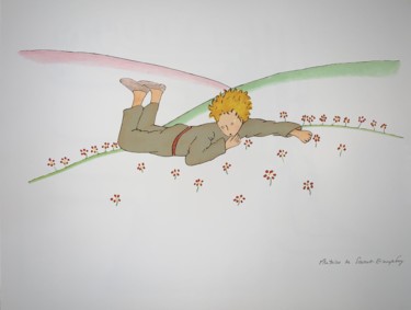 Printmaking titled "Le Petit Prince Par…" by Antoine De Saint-Exupéry, Original Artwork, Lithography