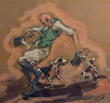 Peinture intitulée "56 les intenables" par Antoine Faure, Œuvre d'art originale, Gouache