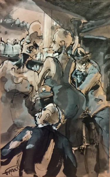 Painting titled "104" by Antoine Faure, Original Artwork, Ink