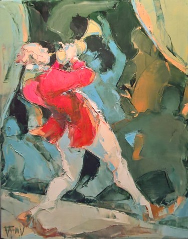 Pittura intitolato "l'estrade" da Antoine Faure, Opera d'arte originale, Olio