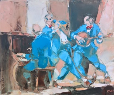Peinture intitulée "the blue trip" par Antoine Faure, Œuvre d'art originale, Huile