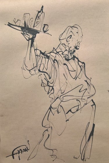 Drawing titled "175 Style" by Antoine Faure, Original Artwork, Ink