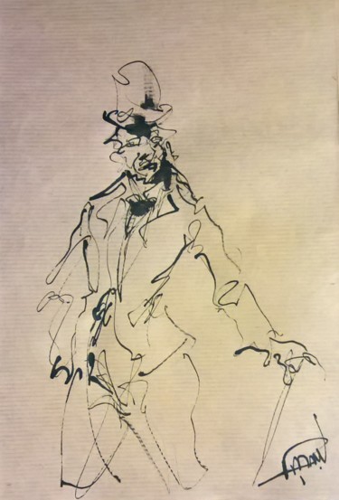 Disegno intitolato "135 Fierté" da Antoine Faure, Opera d'arte originale, Inchiostro