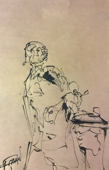 Drawing titled "204 Le serein" by Antoine Faure, Original Artwork, Ink