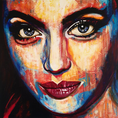 Painting titled "Lovely" by Antoine Liesens (A54 POP ART BV), Original Artwork, Acrylic Mounted on Wood Stretcher frame