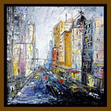 paysage-urbain Картина под названием "paysage-urbain" - Antoine Martinez, Подлинное произведение искусства, Масло