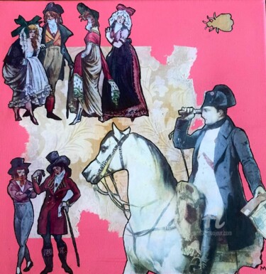Collages titled "Le Petit Caporal" by Antoine Maume, Original Artwork, Collages