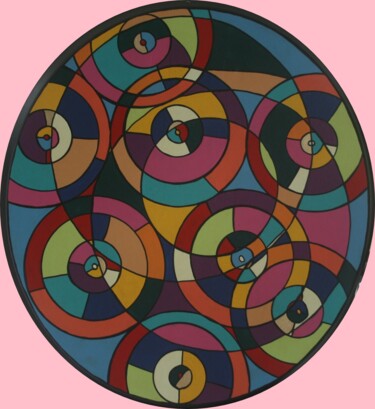 Malerei mit dem Titel "Paraboloïdes." von Antoine Mellado, Original-Kunstwerk, Acryl