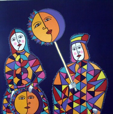 Peinture intitulée "les-fetes-galantes-…" par Antoine Mellado, Œuvre d'art originale, Acrylique
