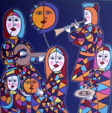 Peinture intitulée "les-fetes-galantes-…" par Antoine Mellado, Œuvre d'art originale