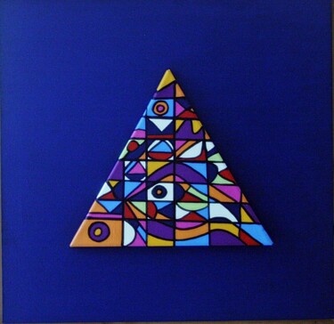 Painting titled "Triangles des Bermu…" by Antoine Mellado, Original Artwork, Acrylic