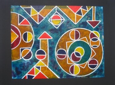 Painting titled "Tapis graphique-6" by Antoine Mellado, Original Artwork