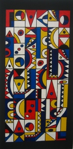 Pintura titulada "Tapis graphique -13" por Antoine Mellado, Obra de arte original, Oleo