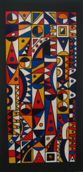Peinture intitulée "Tapis graphique -15" par Antoine Mellado, Œuvre d'art originale, Huile