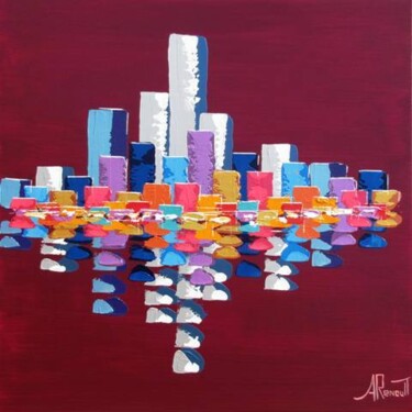 Peinture intitulée "Purple Skyline over…" par Antoine Renault, Œuvre d'art originale