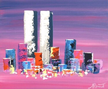 Peinture intitulée "Skyline 4" par Antoine Renault, Œuvre d'art originale