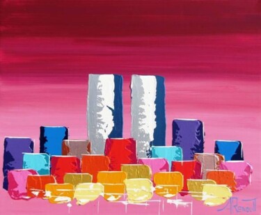 Peinture intitulée "Sunset Purple Skyli…" par Antoine Renault, Œuvre d'art originale