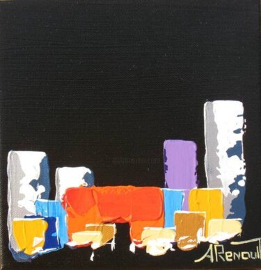 Painting titled "NYC Towers 13" by Antoine Renault, Original Artwork