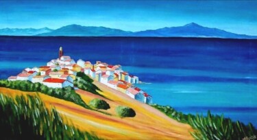 Peinture intitulée "Golfe de St-Tropez" par Antoine Renault, Œuvre d'art originale