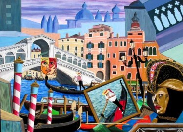 Peinture intitulée "Magique Venise" par Antoine Renault, Œuvre d'art originale