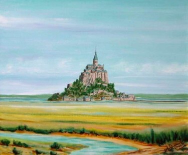 Peinture intitulée "Mont Saint-Michel" par Antoine Renault, Œuvre d'art originale