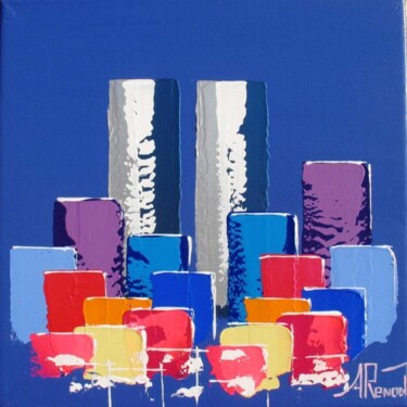 Peinture intitulée "NYC Towers 21" par Antoine Renault, Œuvre d'art originale