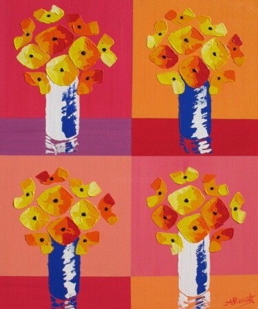 Peinture intitulée "Variation Rose" par Antoine Renault, Œuvre d'art originale
