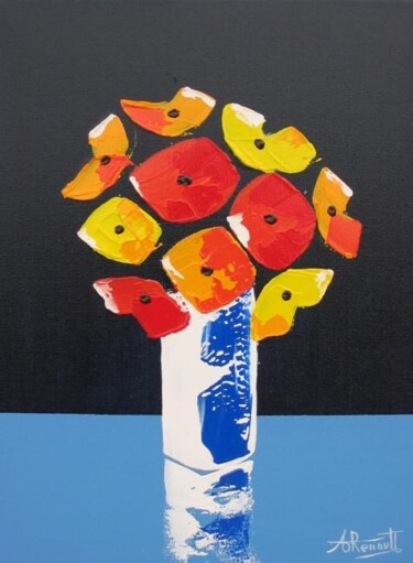 Peinture intitulée "Série Bouquet 1" par Antoine Renault, Œuvre d'art originale