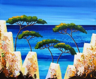 Painting titled "Calanques" by Antoine Renault, Original Artwork
