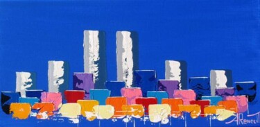 Painting titled "Blue panoramic Skyl…" by Antoine Renault, Original Artwork