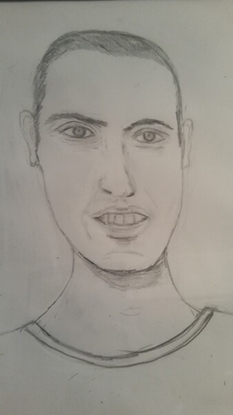 Drawing titled "Diego" by Antoine Silveira, Original Artwork, Pencil