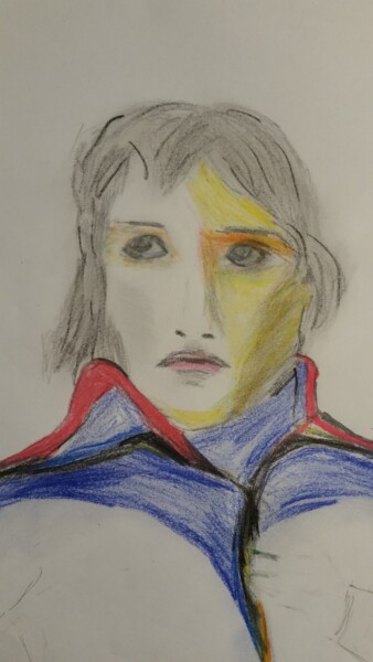 Dessin intitulée "Bonaparte N." par Antoine Silveira, Œuvre d'art originale, Crayon