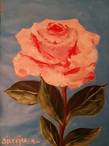 Painting titled "Au nom de la rose" by Antoine Silveira, Original Artwork, Acrylic